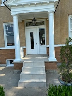 A new tiled porch